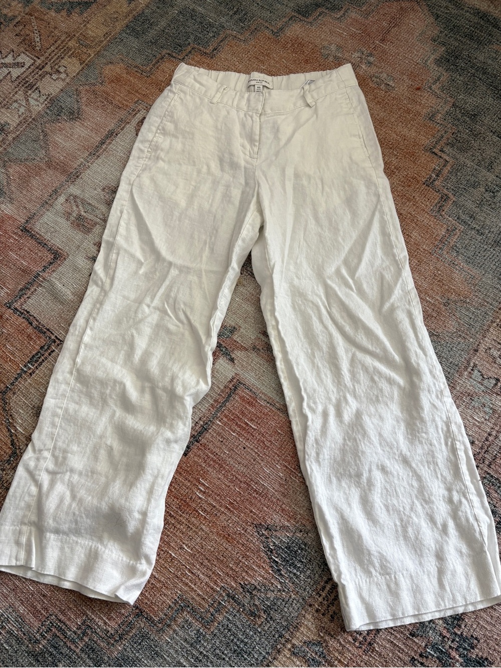 Banana Republic Linen Pants XS Petite The Everyday Wide Leg